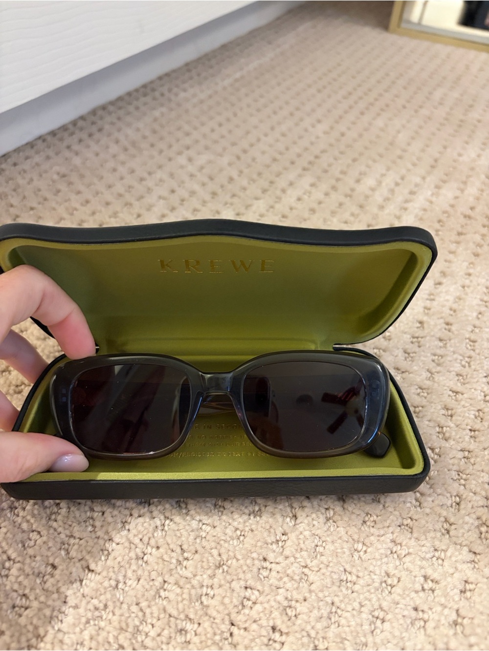 KREWE Milan Rectangular Sunglasses